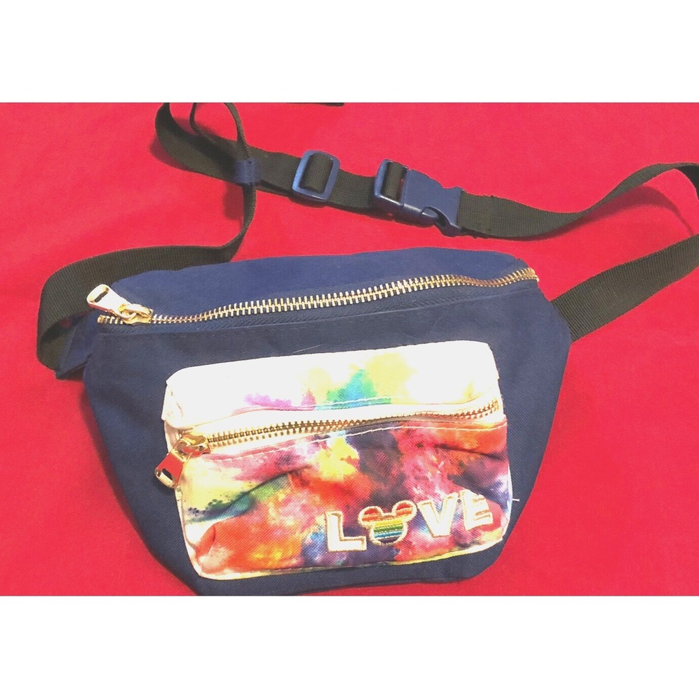 Disney - Rainbow "LOVE" Mickey Collection - Travel - Fanny Pack - Canvas - Zip
